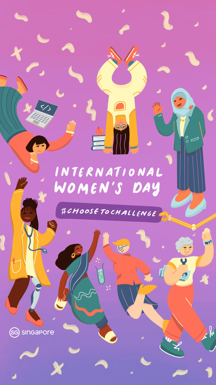 Client: Economic Development Board Project: International Women&#39;s Day illustration for socials
