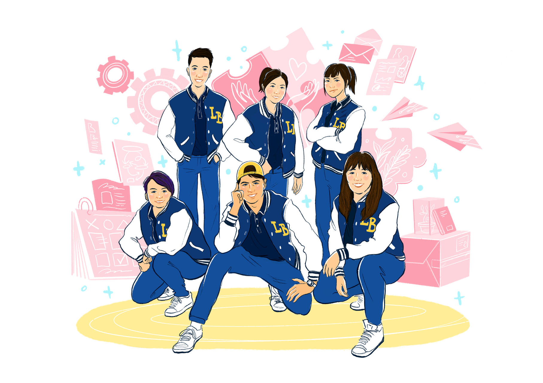 Client: Lions Befrienders Project: Team Illustration