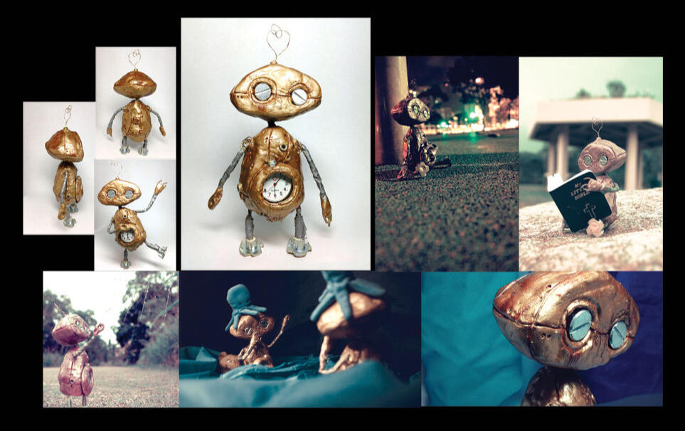 Created an epoxy stop-motion puppet named Marco, and created animated, looping cinemagraphs with him.