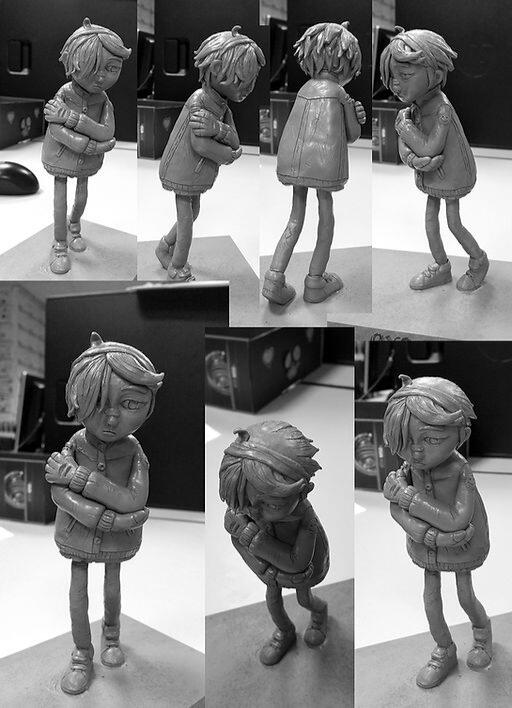 Sculpted Ava (an original character I created) out of clay.
