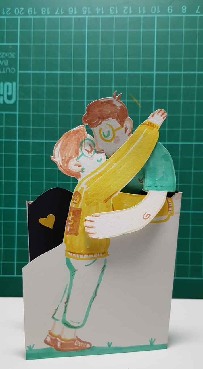 Hand-drawn Trifold Greeting Card